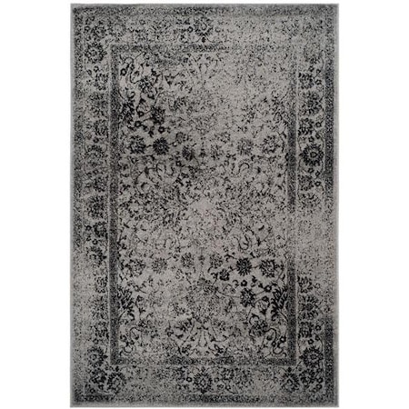 Safavieh 6 x 6 ft. Square Casual Adirondack- Grey and Black Power Loomed Rug ADR109B-6SQ